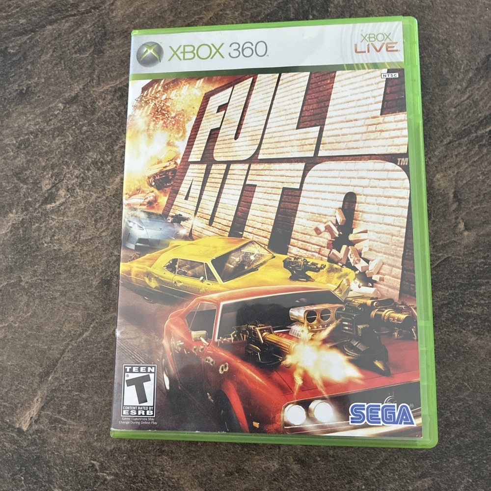 Full Auto (Microsoft Xbox 360) CIB Complete W/ Manual Xbox Live